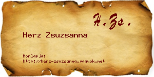 Herz Zsuzsanna névjegykártya