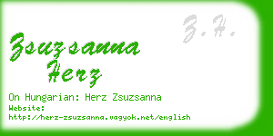 zsuzsanna herz business card